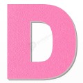 Lettera D in polistirolo - Arial - Rosa