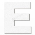 Lettera E in polistirolo - Arial - Bianco