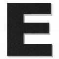 Lettera E in polistirolo - Arial - Nero