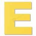 Lettera E in polistirolo - Arial - Giallo