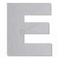 Lettera E in polistirolo - Arial - Argento