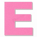 Lettera E in polistirolo - Arial - Rosa
