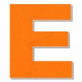 Lettera E in polistirolo - Arial - Arancione