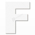 Lettera F in polistirolo - Arial - Bianco