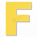 Lettera F in polistirolo - Arial - Giallo