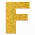 Lettera F in polistirolo - Arial - Oro