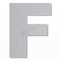 Lettera F in polistirolo - Arial - Argento