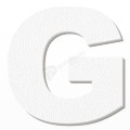 Lettera G in polistirolo - Arial - Bianco