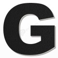 Lettera G in polistirolo - Arial - Nero