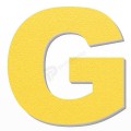Lettera G in polistirolo - Arial - Giallo