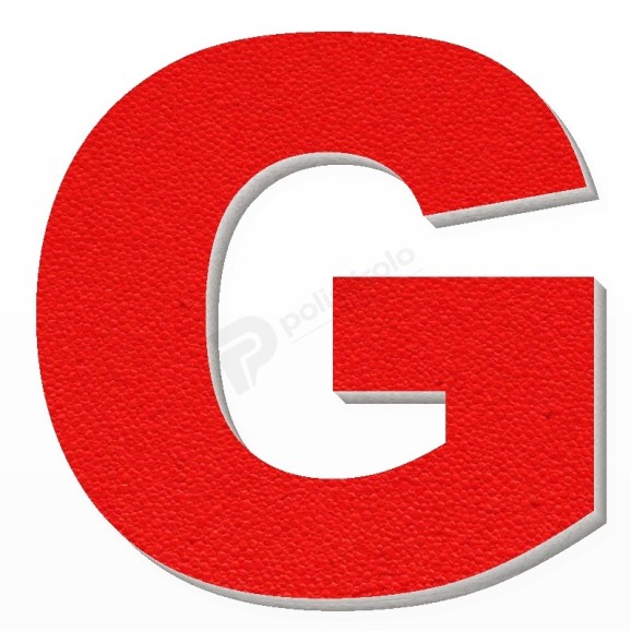 Lettera G in polistirolo - Arial - Rosso