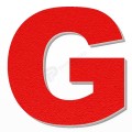Lettera G in polistirolo - Arial - Rosso