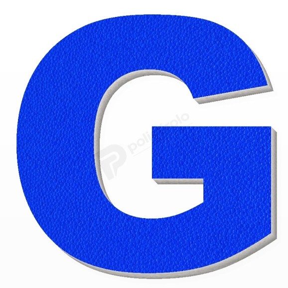 Lettera G in polistirolo - Arial - Blu
