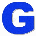 Lettera G in polistirolo - Arial - Blu