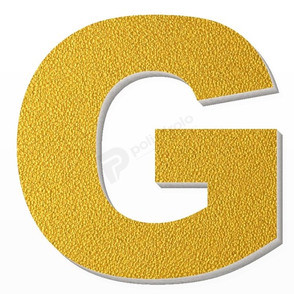 Lettera G in polistirolo - Arial - Oro