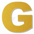 Lettera G in polistirolo - Arial - Oro