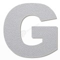 Lettera G in polistirolo - Arial - Argento