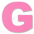 Lettera G in polistirolo - Arial - Rosa