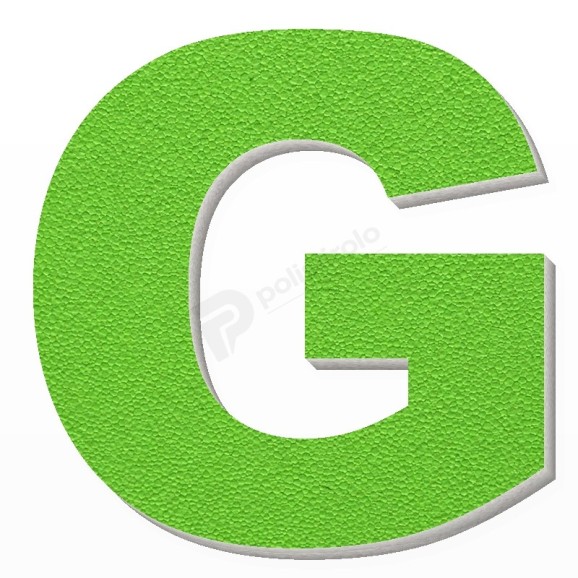 Lettera G in polistirolo - Arial - Verde