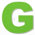 Lettera G in polistirolo - Arial - Verde