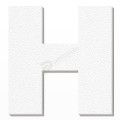 Lettera H in polistirolo - Arial - Bianco