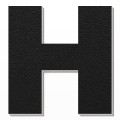 Lettera H in polistirolo - Arial - Nero