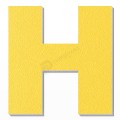 Lettera H in polistirolo - Arial - Giallo