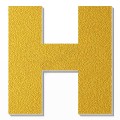 Lettera H in polistirolo - Arial - Oro