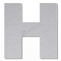 Lettera H in polistirolo - Arial - Argento