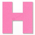 Lettera H in polistirolo - Arial - Rosa