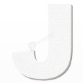 Lettera J in polistirolo - Arial - Bianco