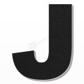 Lettera J in polistirolo - Arial - Nero