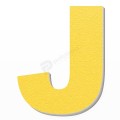 Lettera J in polistirolo - Arial - Giallo