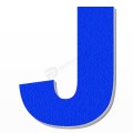 Lettera J in polistirolo - Arial - Blu