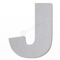 Lettera J in polistirolo - Arial - Argento