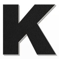 Lettera K in polistirolo - Arial - Nero