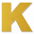 Lettera K in polistirolo - Arial - Oro