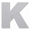 Lettera K in polistirolo - Arial - Argento