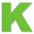 Lettera K in polistirolo - Arial - Verde