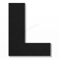 Lettera L in polistirolo - Arial - Nero