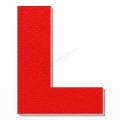 Lettera L in polistirolo - Arial - Rosso