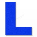 Lettera L in polistirolo - Arial - Blu