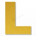 Lettera L in polistirolo - Arial - Oro