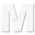 Lettera M in polistirolo - Arial - Bianco