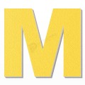 Lettera M in polistirolo - Arial - Giallo