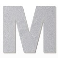 Lettera M in polistirolo - Arial - Argento