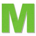 Lettera M in polistirolo - Arial - Verde