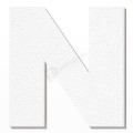 Lettera N in polistirolo - Arial - Bianco