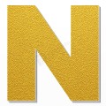 Lettera N in polistirolo - Arial - Oro