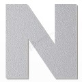Lettera N in polistirolo - Arial - Argento